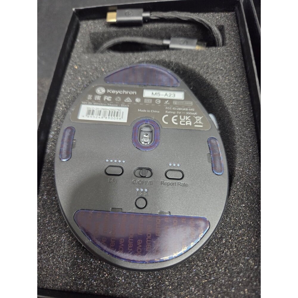 Keychron M5 Wireless Ergonomic Vertical Mouse 8KHz Black Open Box